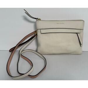 Vera Bradley Pebbled Leather RFID Convertible Crossbody Off White Gold Hardware